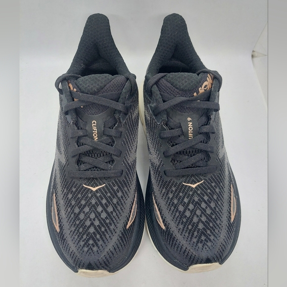 HOKA Clifton 9 Sneakers Women Size 6B Black Running Sport Cushioned 1127896 BRGL - Picture 3 of 15